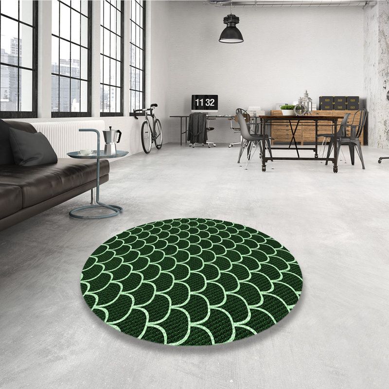 Abstract Indoor Rug, Square 6'