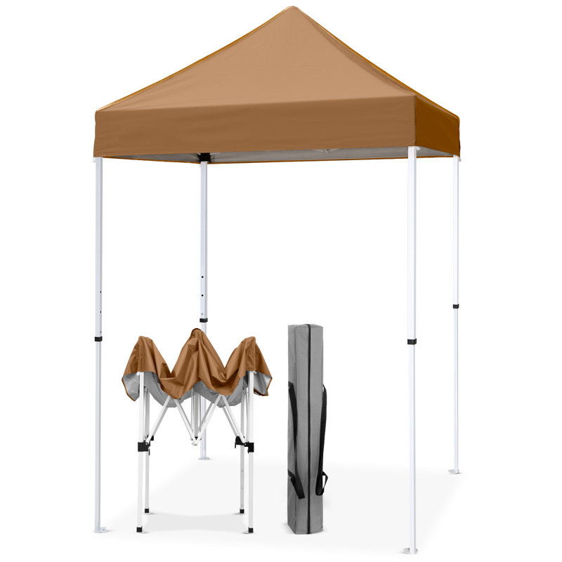 Auvent en métal l 5 pi x P 5 pi Pop Up, Kaki