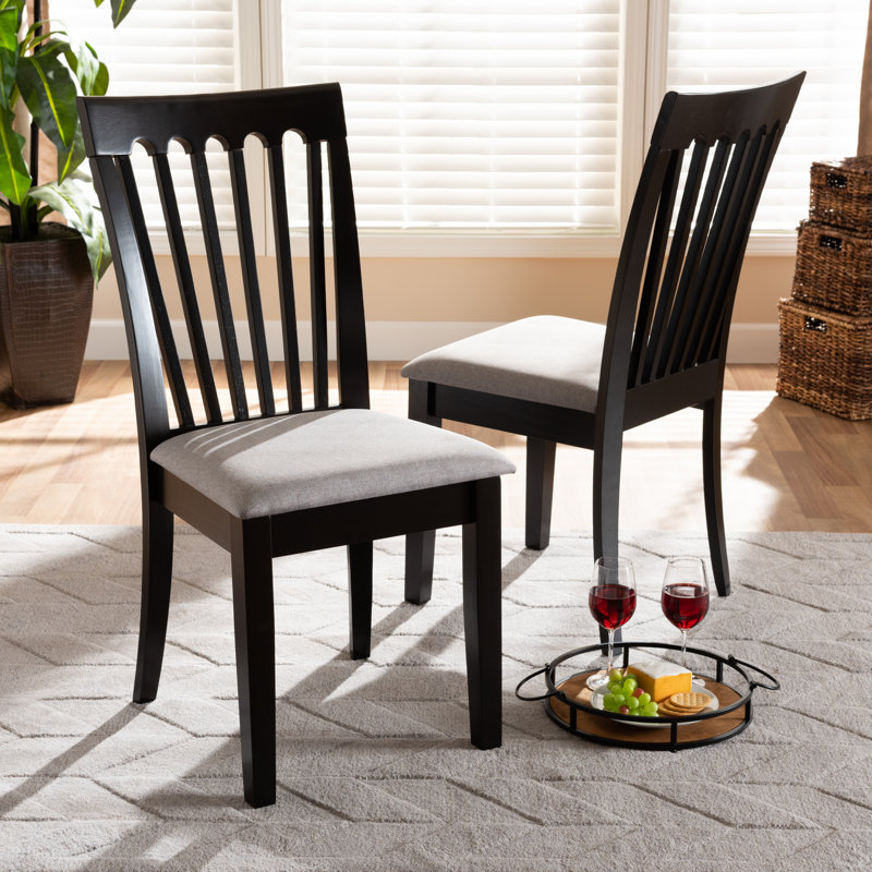 Chaise parsons à dossier Windsor en noyer Londonshire, Gris, Brun foncé