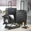 3pc Abs Black Luggage Set