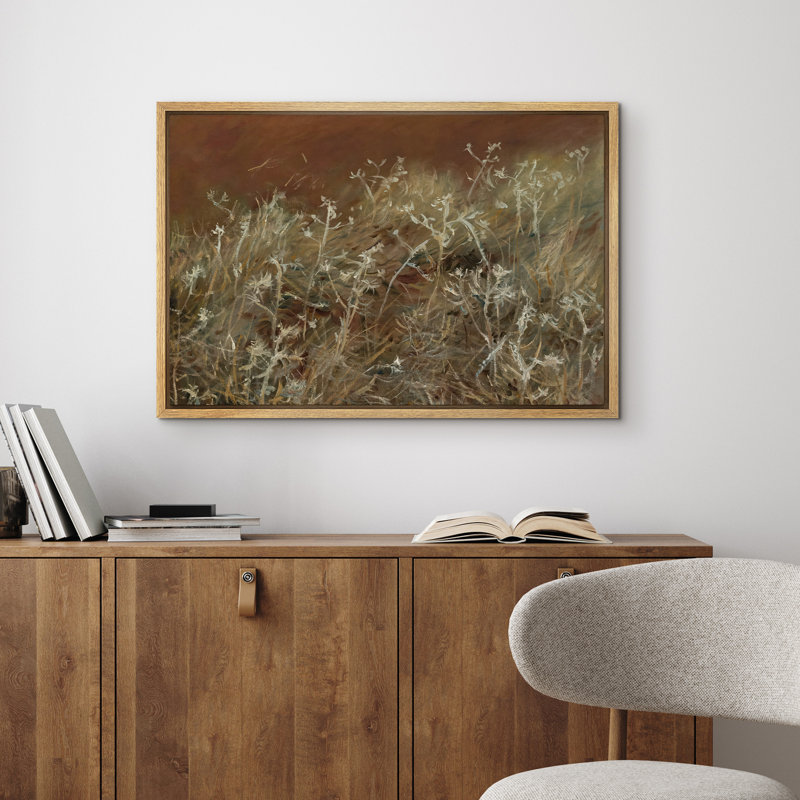 Reproduction d'art sur toile encadrée - œuvre d'art botanique rétro, décor de maison de campagne moderne, H 24 po x l 36 po