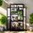 Height Wood Large Greenhouse Balcony Portable Cold Frame With Wheels, Adjustable Shelves And Openable Roof-111031125