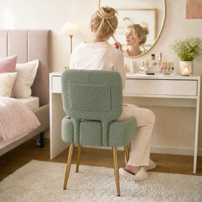 Tabouret de coiffeuse avec rangement caché Sherpa