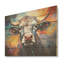 Celestial Colourful Cattle - Cow Wood Wall Art On Natural Pine Wood-603929741