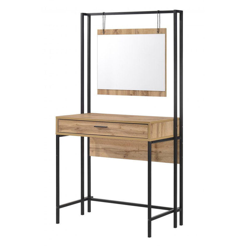 Bremond Block Dressing Table with Mirror