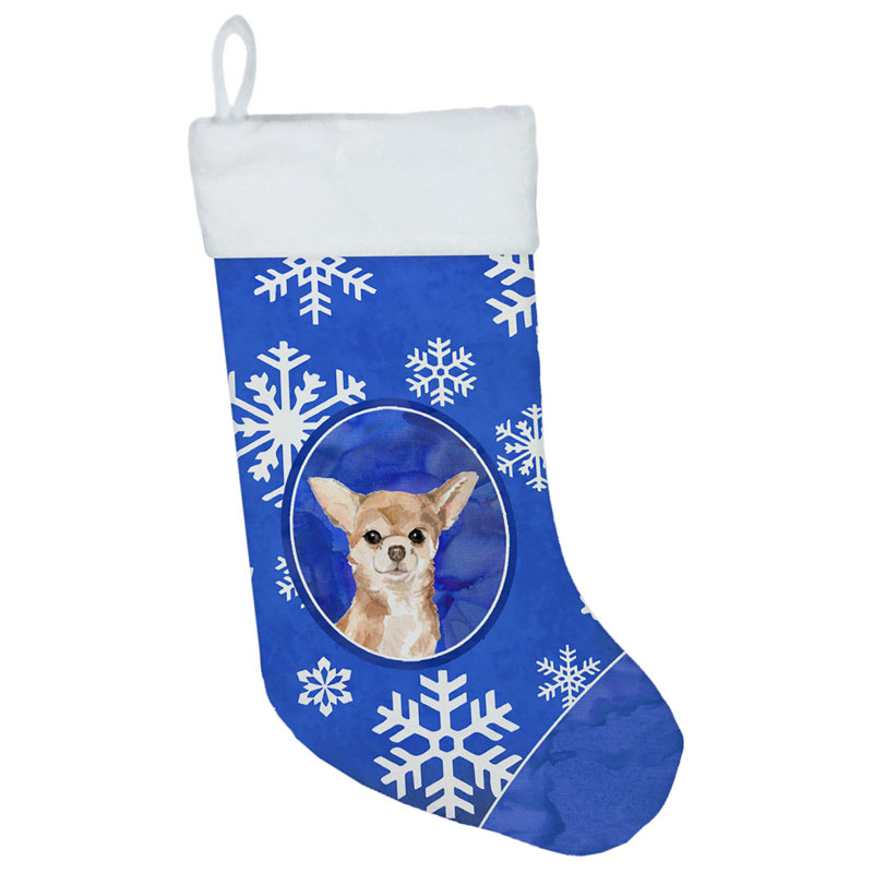 Chaussette de noël winter flocons de noël, Chihuahua