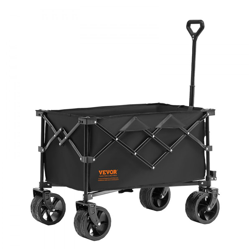 Chariot pliable pliable, chariot de plage avec roues tout-terrain 220 L