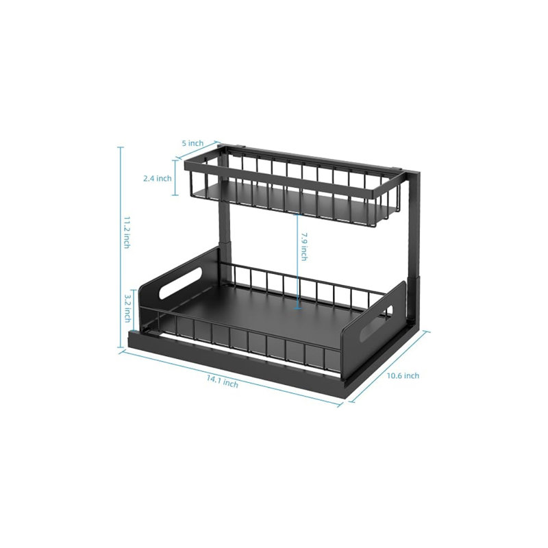 Adjustable Stainless Steel Under Sink Organiser
