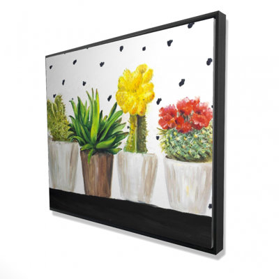 Small Cactus And Succulents Print On Canvas
