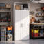Grande armoire de rangement pour garage avec portes doubles H 86,6 po x l 31,5 po x P 19,7 po