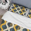 Ensemble de housse de couette jaune beige et quadrilobe Elegance - Mid-Century-109173955