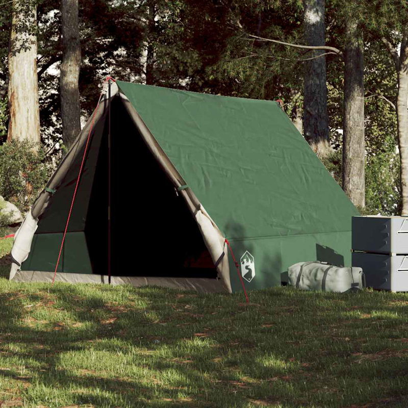 Tente de camping en V pour 2 personnes Vidaxl, Vert