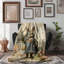 Rainbow Bloom Symphony - couverture en sherpa de qualité supérieure 1 pièce - reproduction d'art luxueuse-97350030