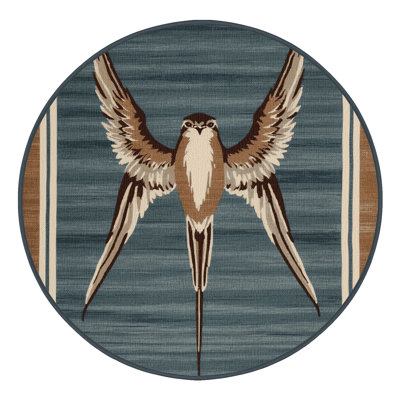 Washable Common Swift Birds Area Rug