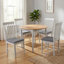 Deerfiled 4 - Person Drop Leaf Rubberwood Solid Wood Dining Set