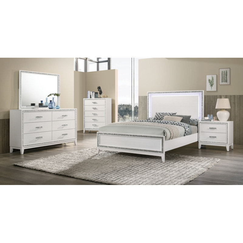 Ensemble de chambre à coucher configurable standard 5 pièces Haiden, Très grand