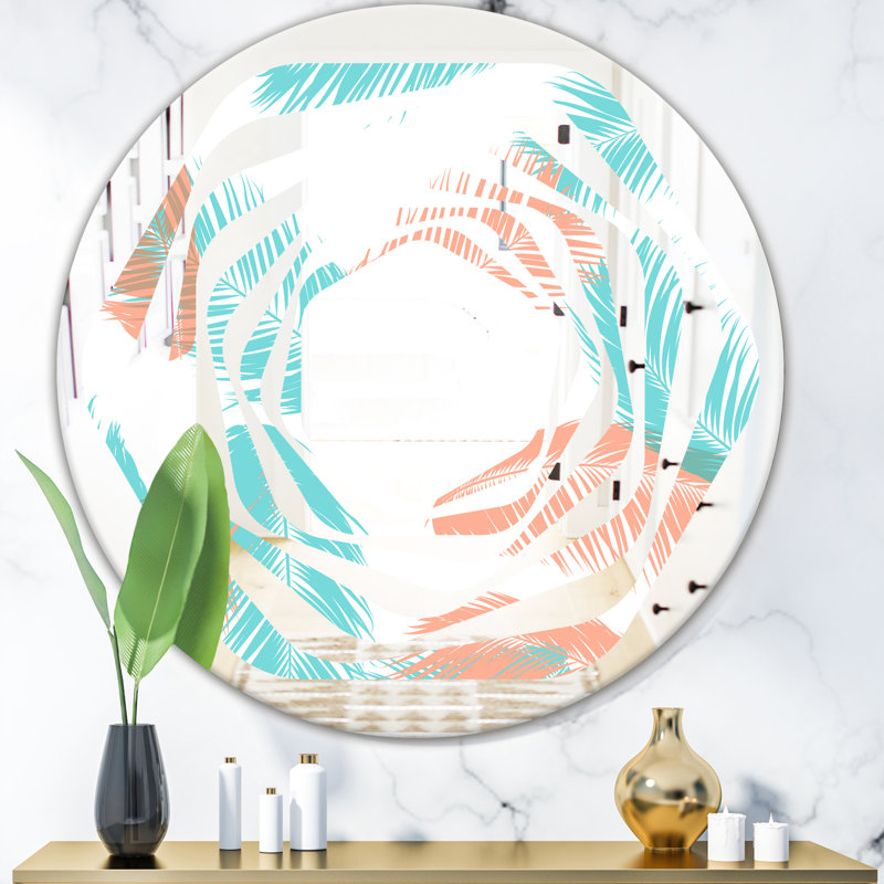 Miroir mural Foliage II, H 23,6 po x l 23,6 po