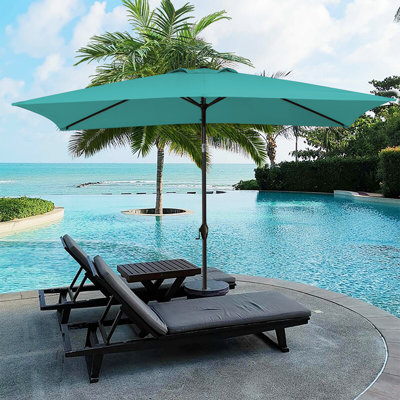 Le 10' x 6' 5" Rectangular Tilt Market Umbrella