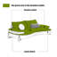 Causeuse-coussin standard en cuir véritable kaki