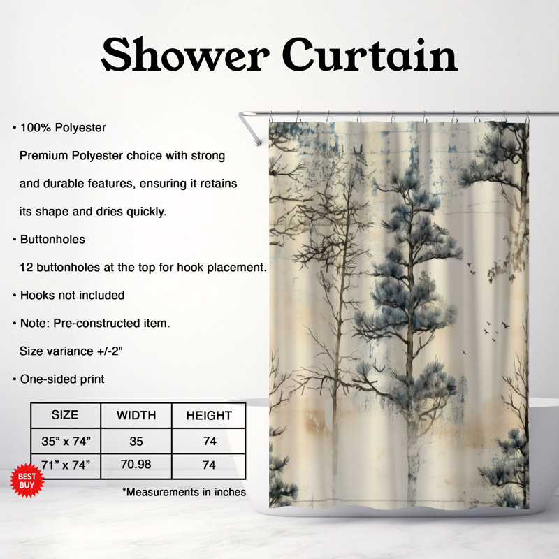 Rideau de douche Frosty Canopy - Premium, H 74 po x l 71 po