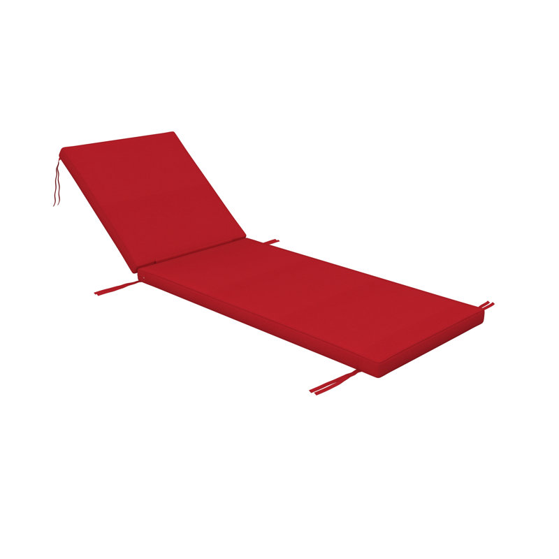 Sunbrella® Outdoor Chaise Cushion, 26" W x 80" D, Sunbrella® Canvas Jockey Red