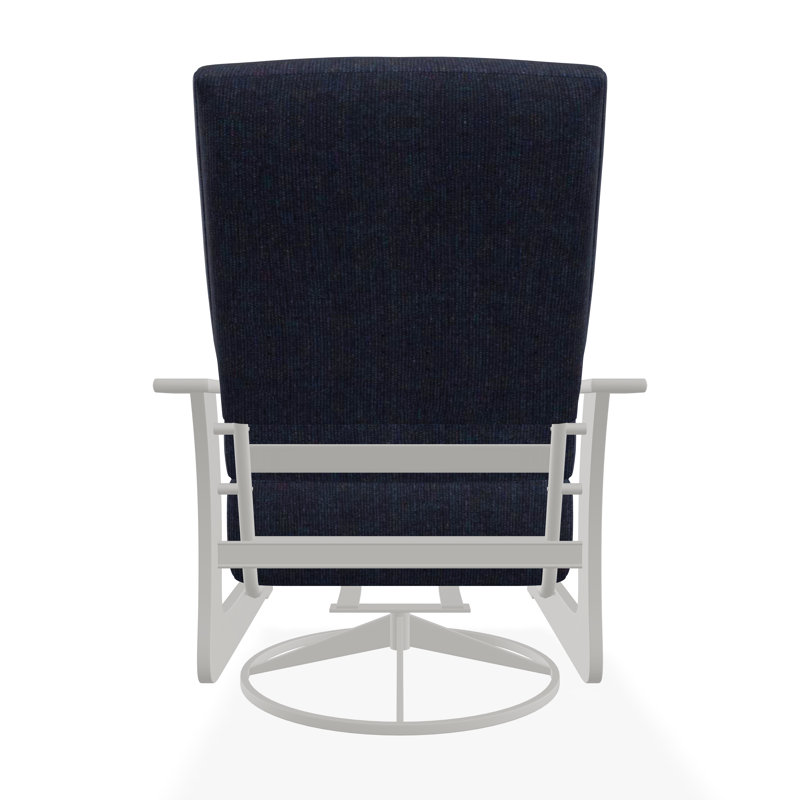 Chaise berçante pivotante en polymère St. Catherine, Spectre indigo Sunbrella®, Neige
