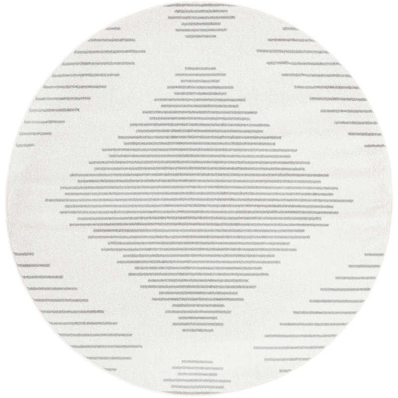 Laidy Striped Indoor Rug, Round 6'