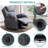 Bloomburg Upholstered Home Theater Seat with Cup Holder-995464909
