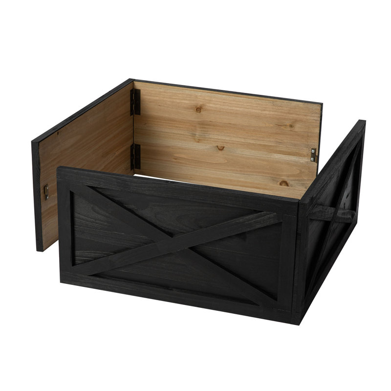 Collier pour arbre en bois massif St Ives, Noir, H 10,5 po x l 22 po