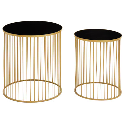 Avento Glass Top Side Table Set
