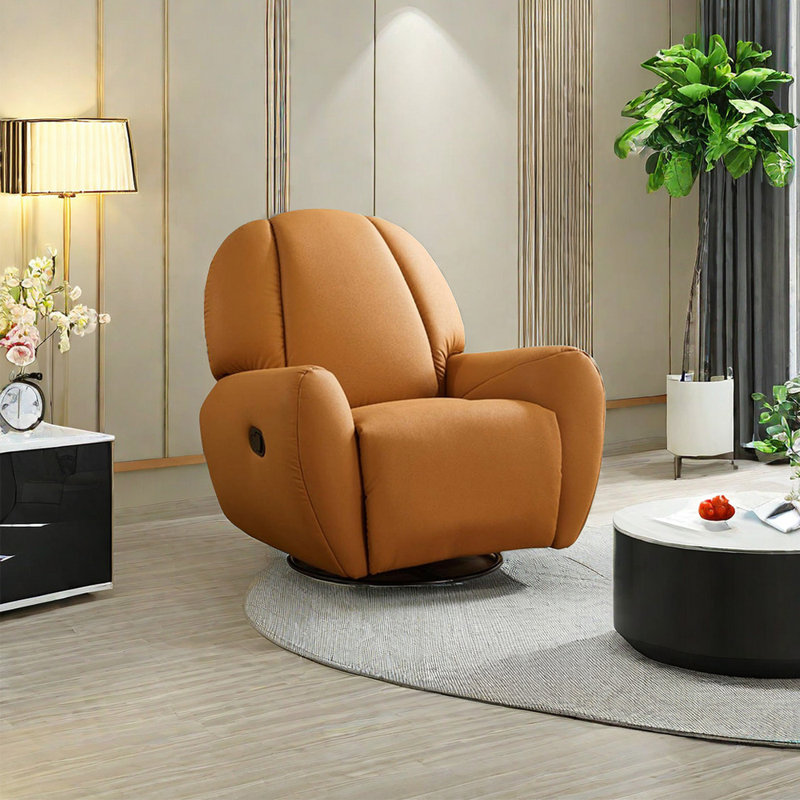 Thlema Faux Leather Recliner, Olive