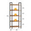 153.5cm H x 60cm W Metal Etagere Bookcase