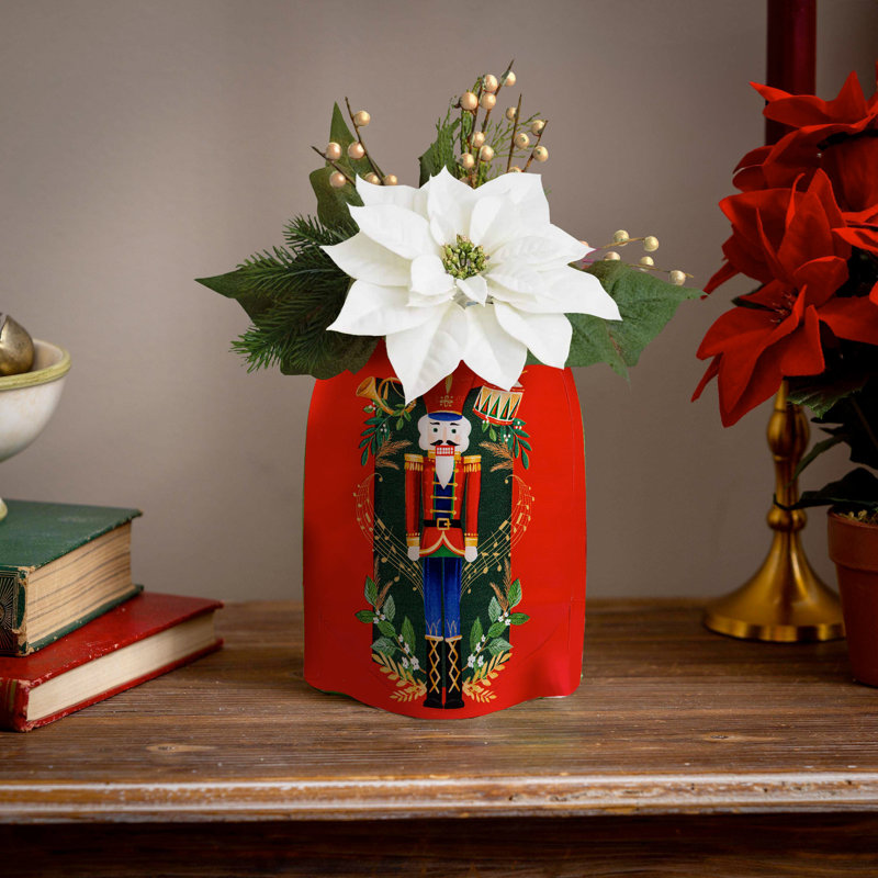 Joyful Traditions LED Table Decor PVC Vase with Floating Flickering Candle