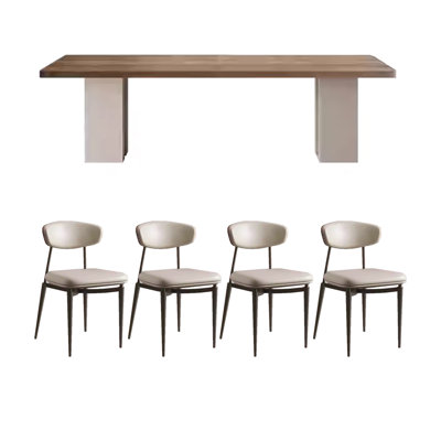 Table et chaise de salle à manger minimaliste haut de gamme