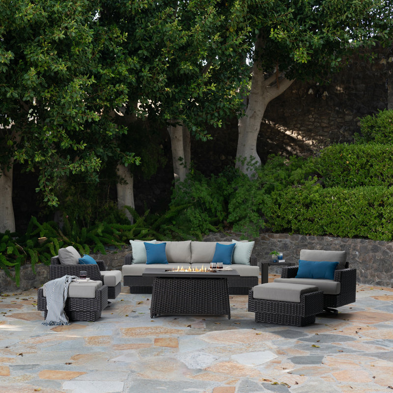 Jorolf 5 - Person Patio Conversation Set with Cushions