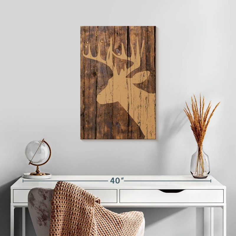 Brampt Wooden Deer, 24" H x 16" W