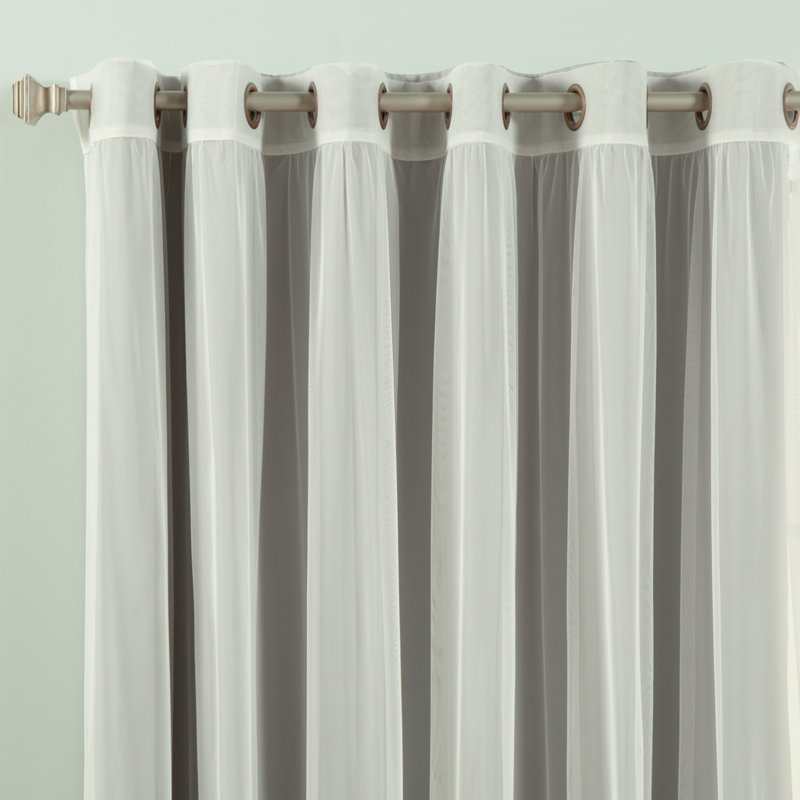 Rideau transparent occultant et isolant Granados, Gris cendré, l 80 po x L 84 po