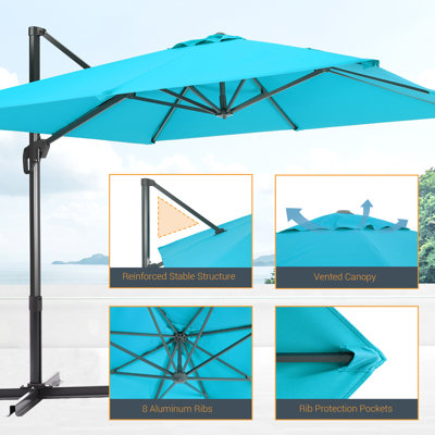 Deazia 120'' Cantilever Umbrella