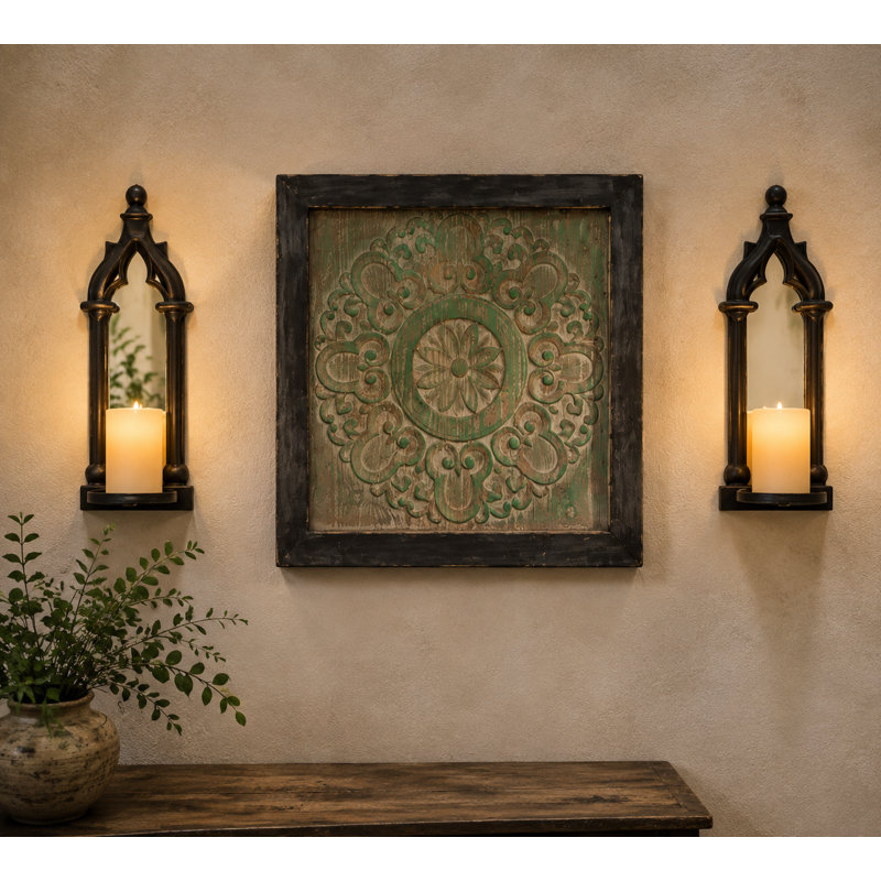 Black Candle Sconces Gothic Wall Decor