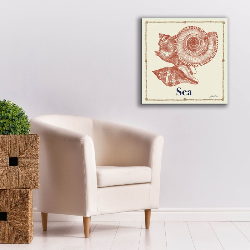 «Vintage Nautical Jp2756e» par Jean Plout, art mural sur toile, H 26 po x l 26 po x P 1,5 po