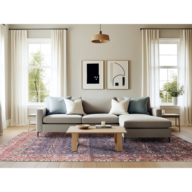 Tapis brun à motif oriental, Rectangle 6 pi x 9 pi