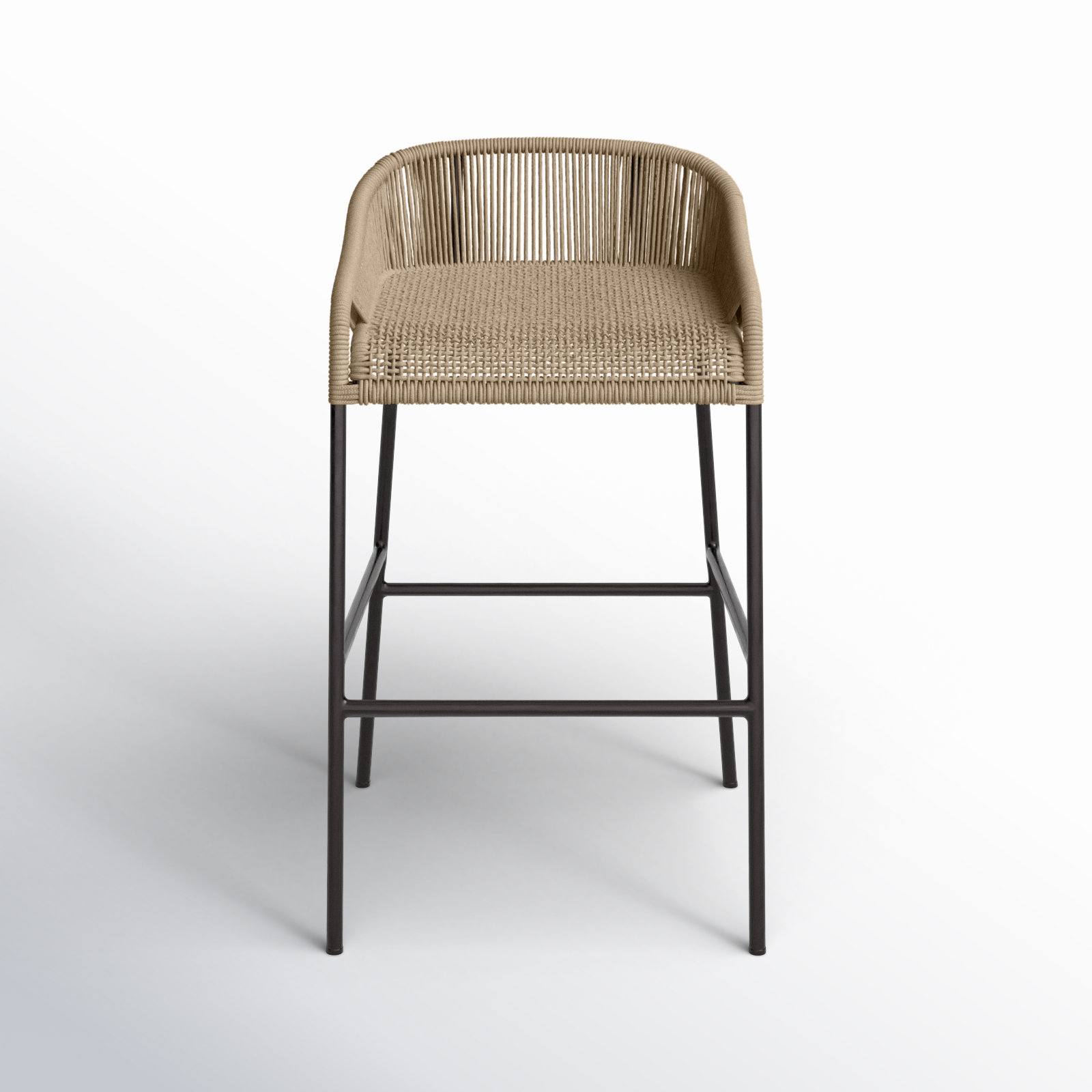 Belmont Powder Coated Aluminum Stool, Taupe, 28" H
