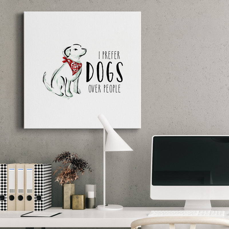 Dogs Over People - Wrapped Canvas Print, 10" H x 10" W x 1" D