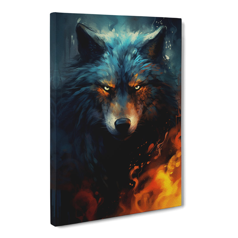 Wolf Tachisme - Wrapped Canvas, 50cm H x 35cm W x 3cm D