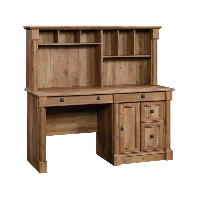 Rectangle Computer Desk With Hutch And Drawers