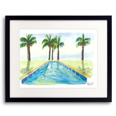Tropical Infinity Pool With South Sea View Print by Martina Bleichner