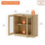 Armoire d'appoint moderne avec 2 portes en verre, commode d'appoint multifonctionnelle avec grand rangement et tablette réglable-235670845