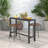 Table de bar d'extérieur 48 pouces avec plateau imperméable et structure en métal robuste