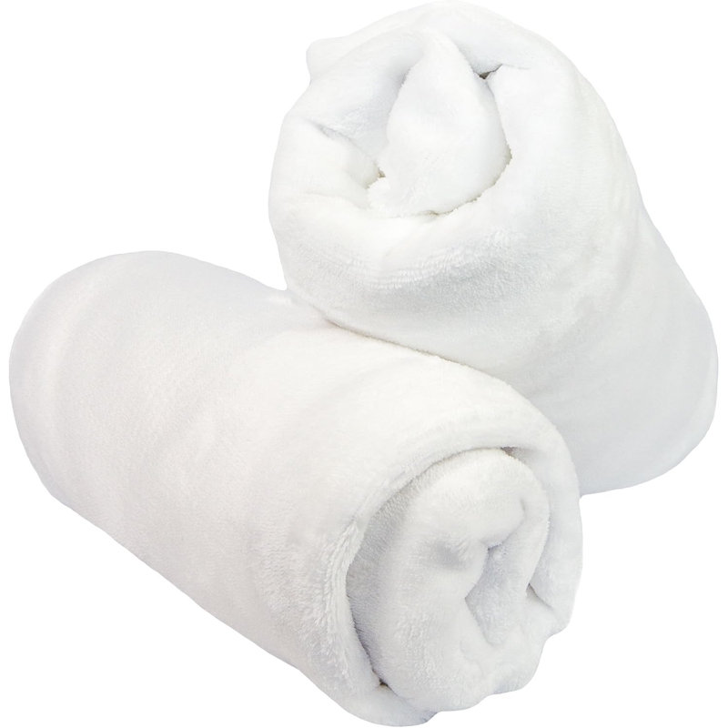 Drap-housse pour lit de bébé Micropeluche, Blanc