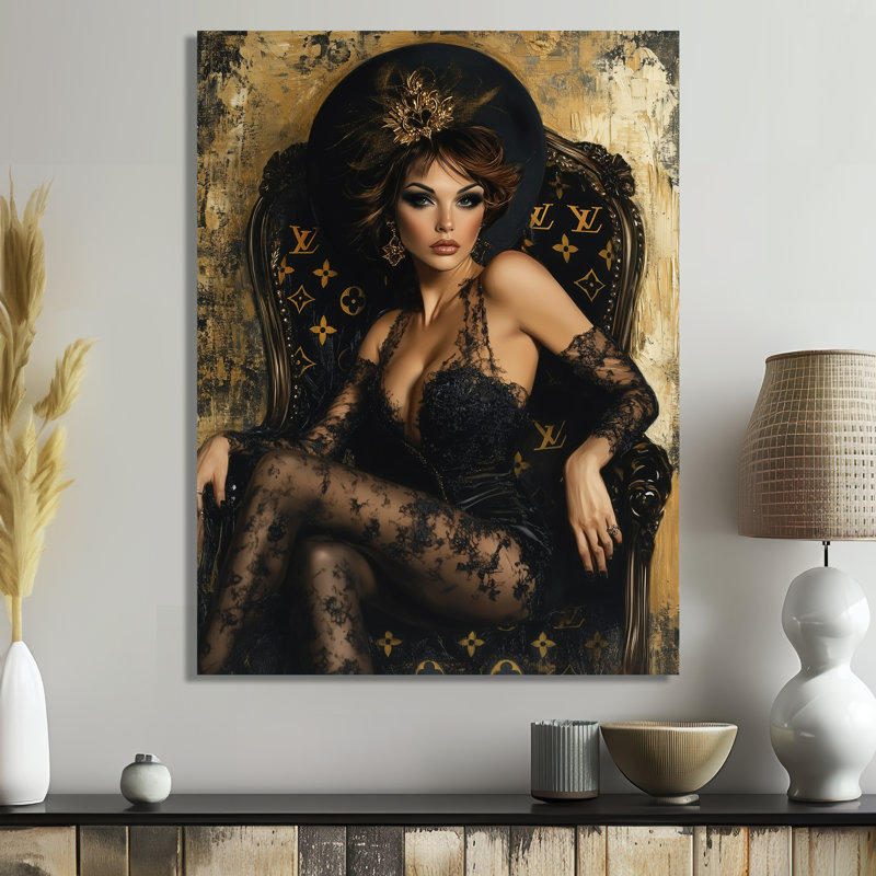 «Better With Age Classy Woman In Luxury», art mural femme cabaret, Sans cadre, métal, H 32 po x l 24 po